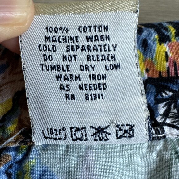 Vintage Ocean Pacific OP Hawaiian‎ Shirt Womens L Beach Surf Island Floral USA - Picture 3 of 9